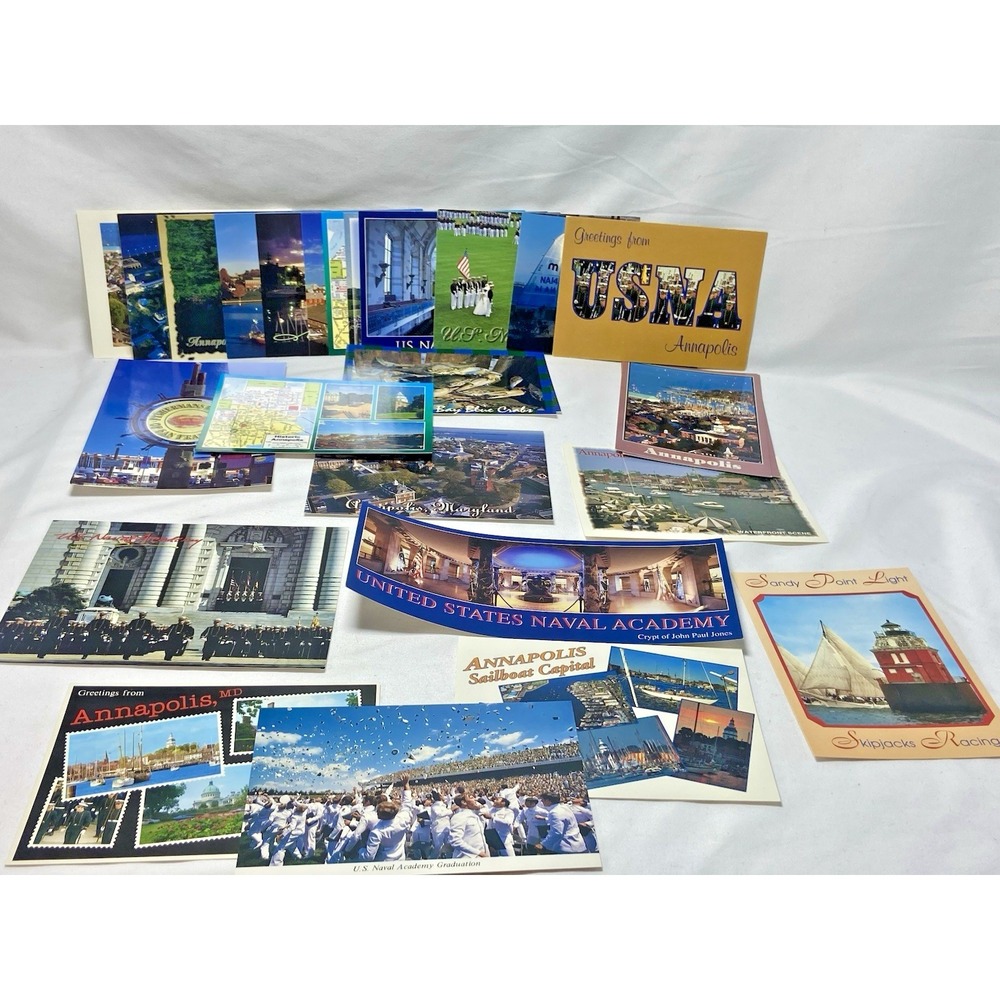 Lot Of 25 80s 90s Maryland‎ Annapolis Naval Academy Ephemera Vintage Postcards